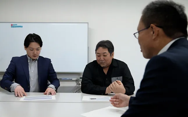 センターを交えた安心感のある面談の雰囲気