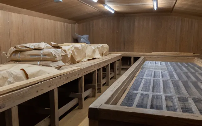 日本酒造りには欠かせない麹の発酵を促すための製麹室